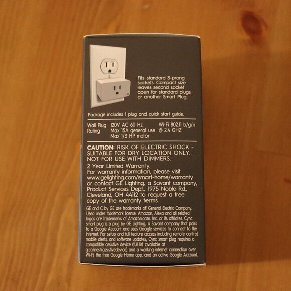 GE Life Smart Plug Indoor Plug, Bluetooth and Wi-Fi Enabled, Works with Alexa - Picture 5 of 7